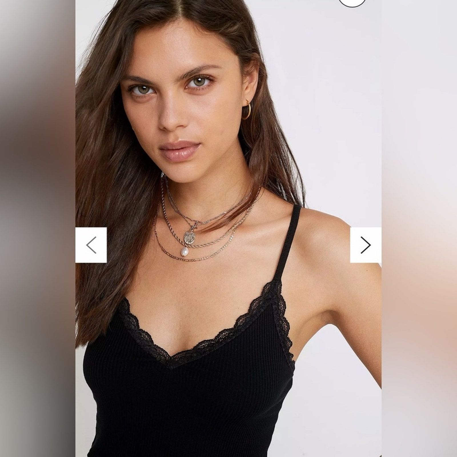 Urban Outfitters NWT Urban Outfitters Black Lace Trim Ribbed Cami Tank size S Size ONE SIZE - 1 Thumbnail