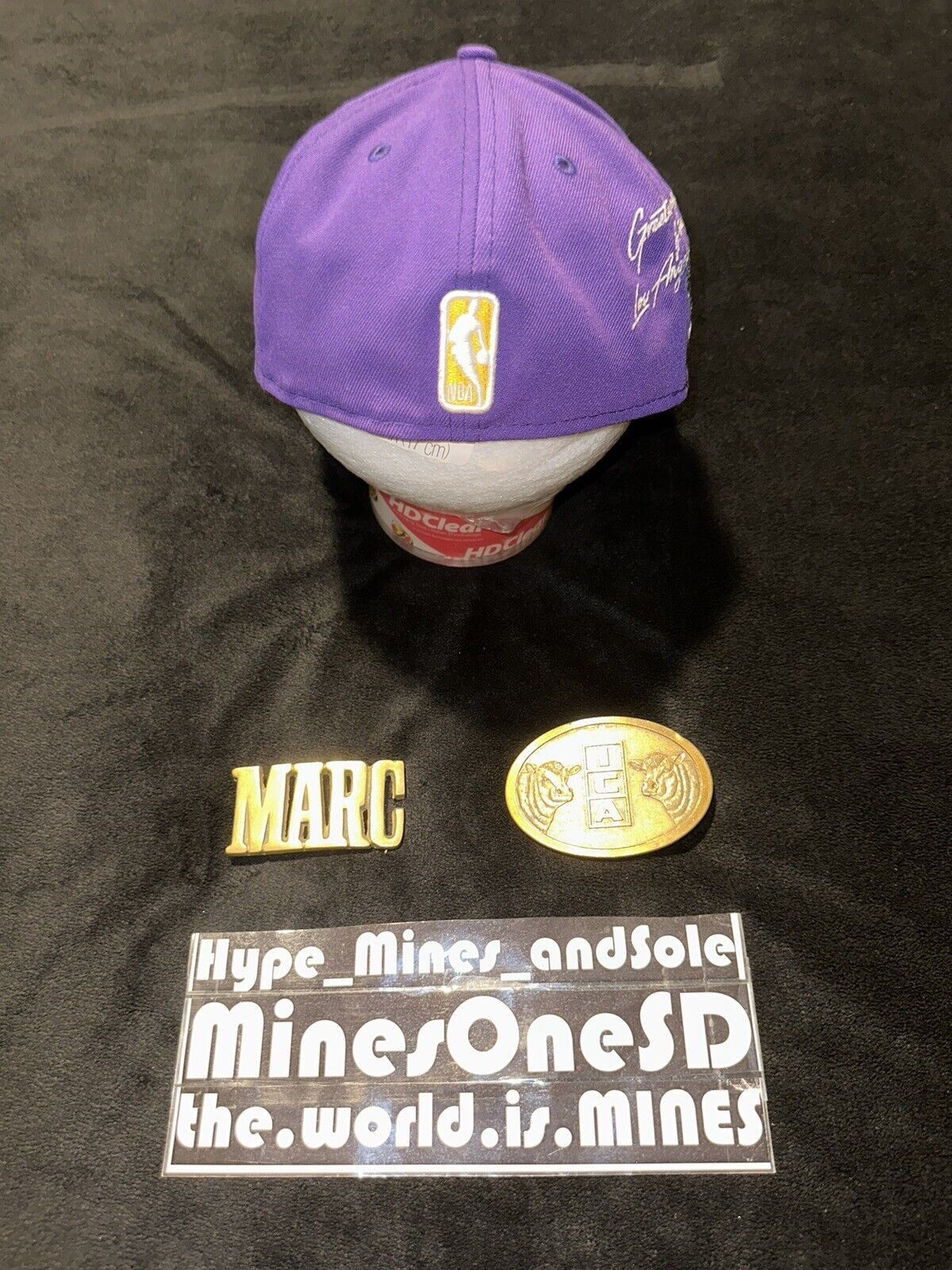 New Era NWT New Era 59Fifty Los Angeles Lakers NBA Cloud Icon Fitted Size ONE SIZE - 4 Thumbnail