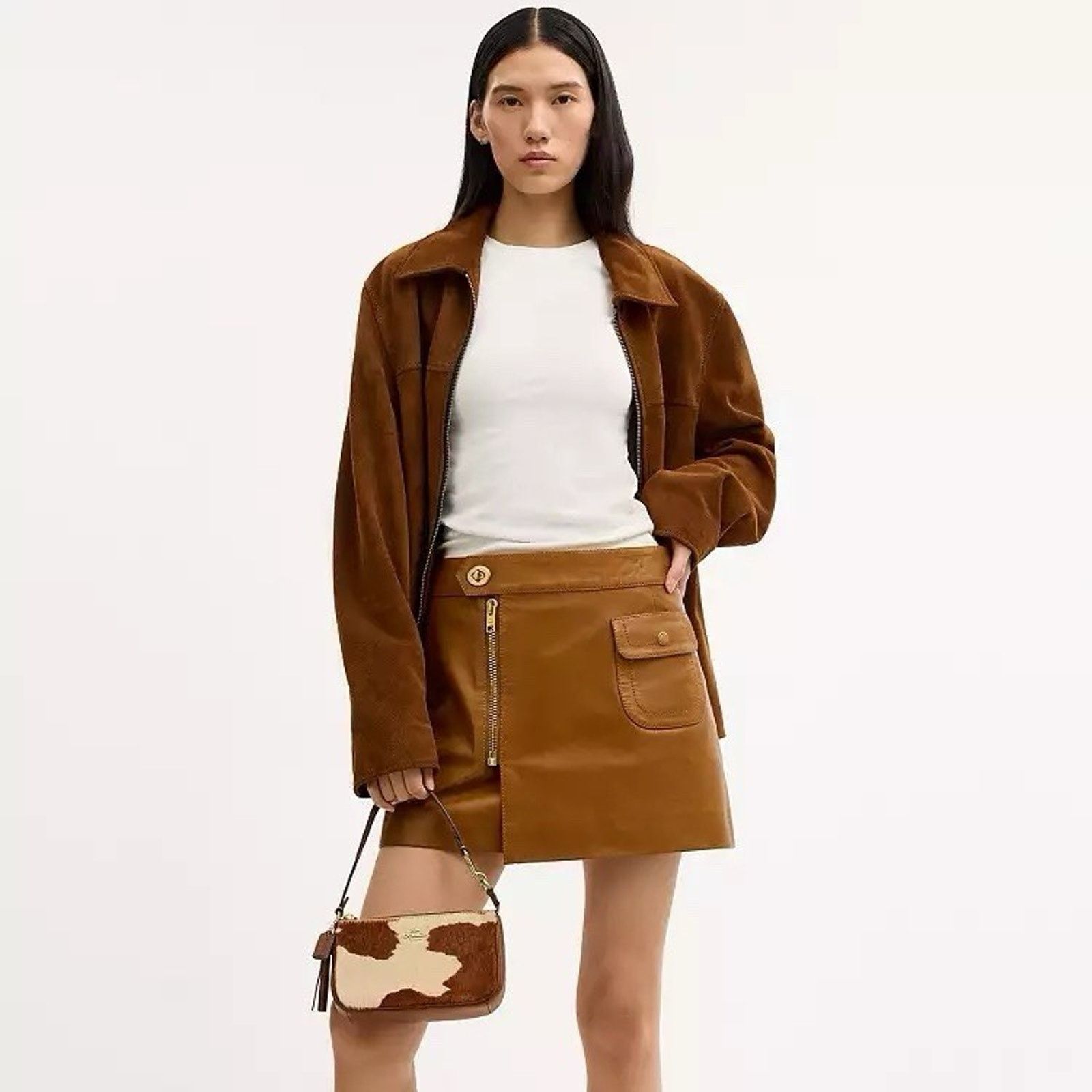 Coach NWT Coach Nolita 19 In Haircalf Cow CDW34 cow haircalf/Gold Size ONE SIZE - 8 Thumbnail