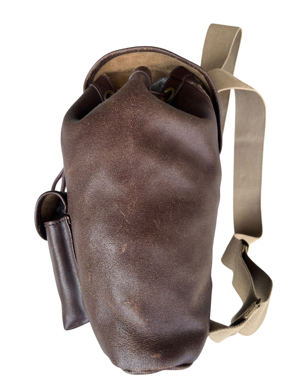 Leather VTG J&M Davidson Distress Blistered Leather Backpack Bag Size ONE SIZE - 14 Thumbnail