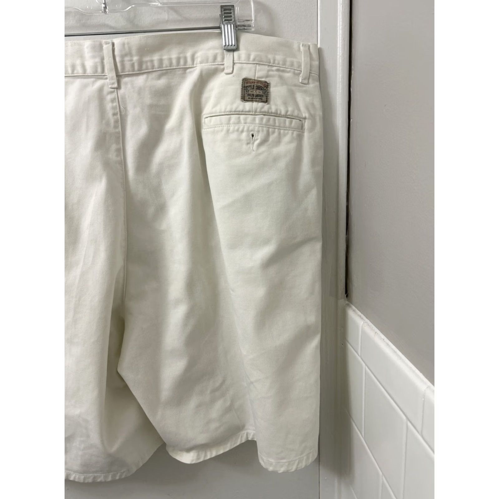 Polo Ralph Lauren VINTAGE Polo Ralph Lauren Shorts White Chino Pleated 9” Made In USA Mens 39 Size US L / EU 52-54 / 3 - 7 Thumbnail