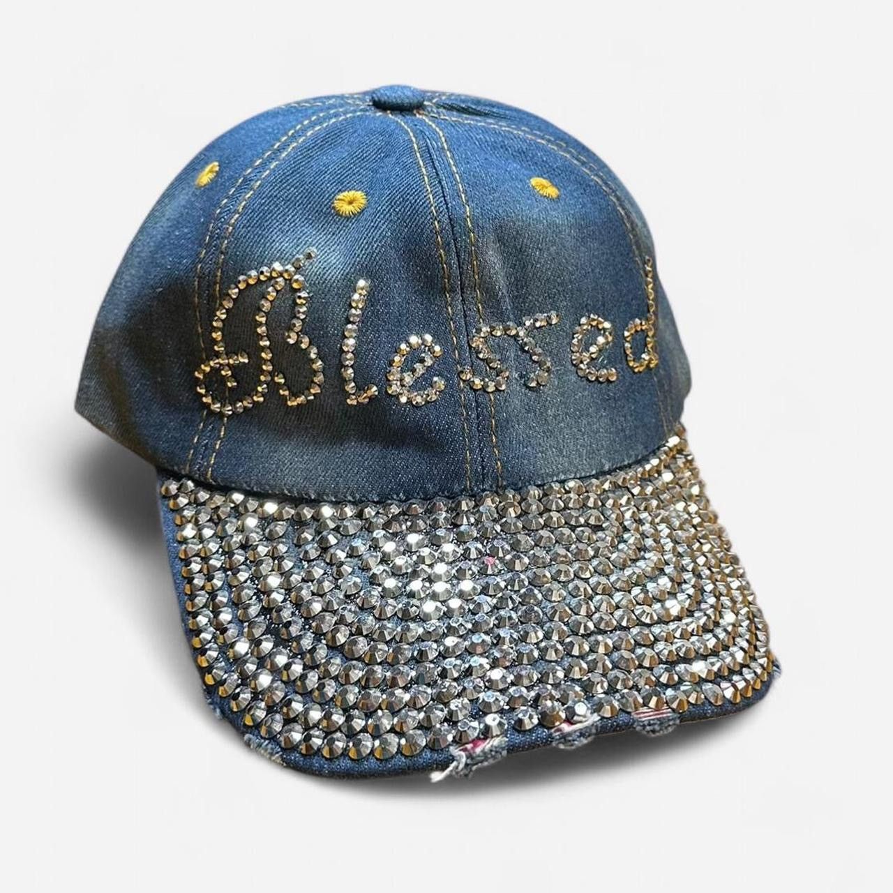 Other Blessed denim baseball cap with rhinestones Size ONE SIZE - 1 Thumbnail