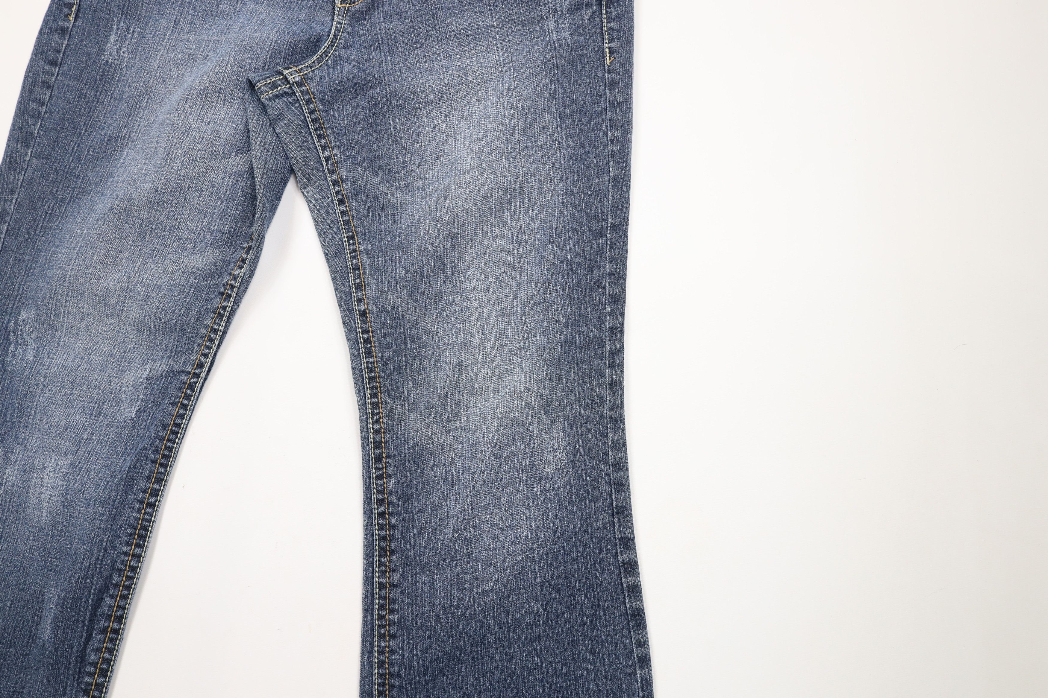 Vintage Vintage Y2K Streetwear Thick Stitch Flared Denim Jeans Size 40" / US 18 - 6 Thumbnail