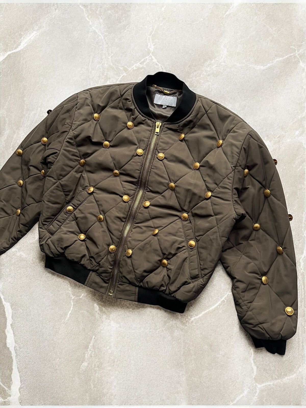 Escada × Vintage Offer👌🏻 ESCADA SPORT GOLDEN BUTTONS Bomber Jacket vintage y2k Size L / US 10 / IT 46 - 2 Thumbnail