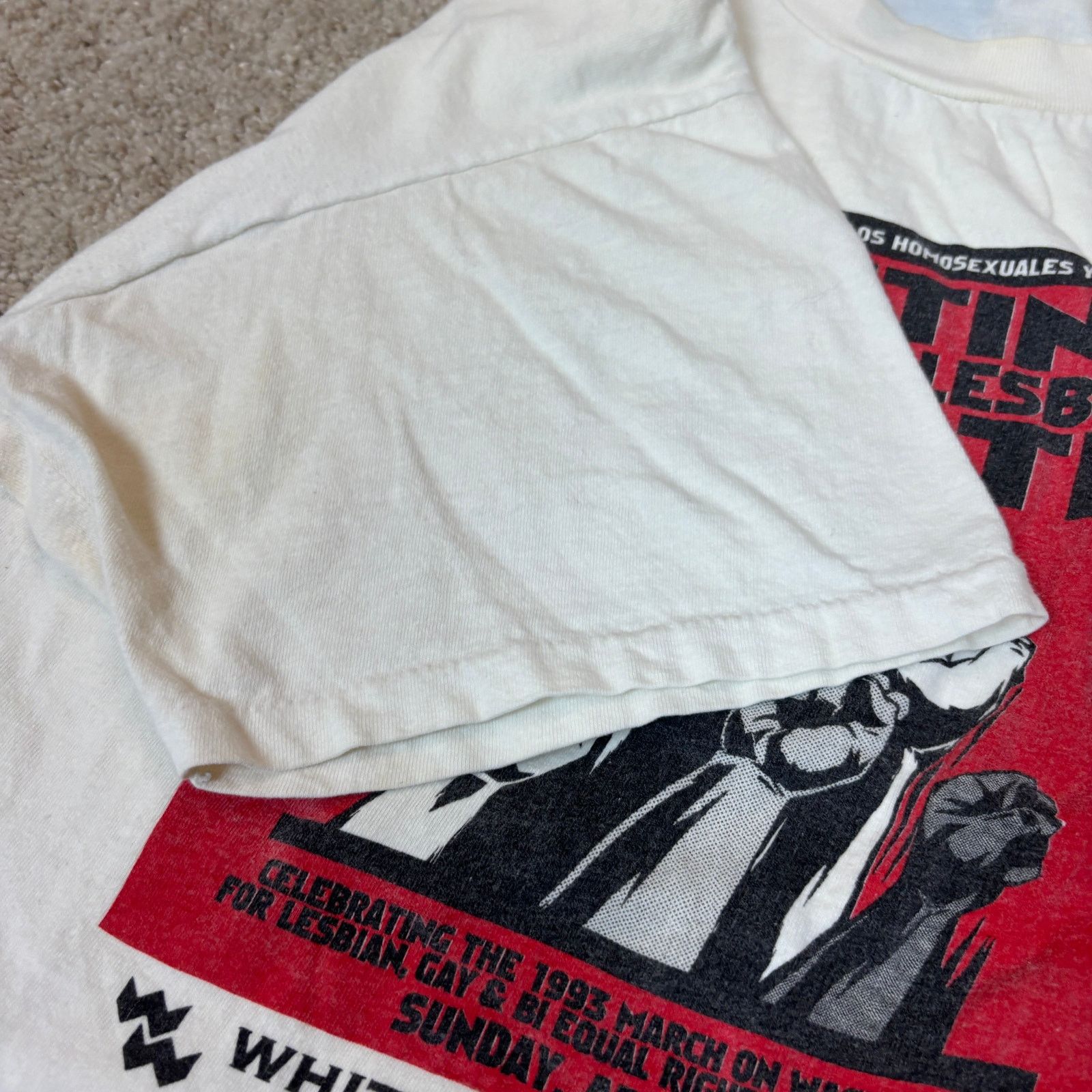 Vintage Vintage Rare 1993 Gay Pride Movement T Shirt LGBTQ Queer XL Size US XL / EU 56 / 4 - 9 Thumbnail