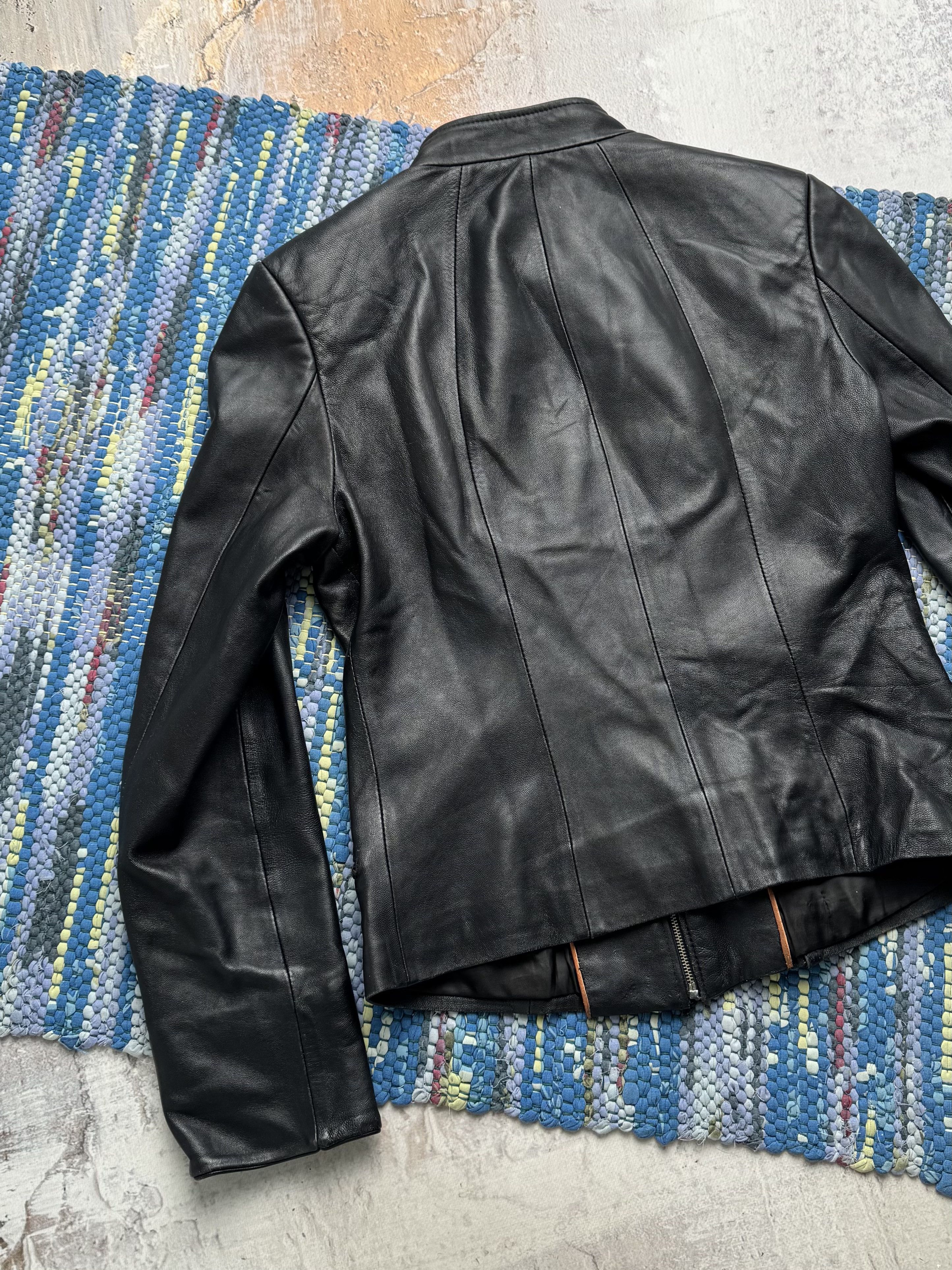 Vintage Vintage Cropped Leather Jacket A8(V8)D15 Size L / US 10 / IT 46 - 12 Thumbnail