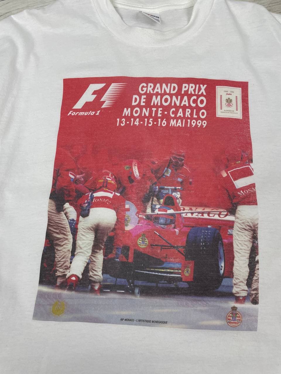Ferrari Vintage F1 Grand Prix Monaco Monte Carlo 1999 T-Shirt 90s Size US XL / EU 56 / 4 - 4 Thumbnail