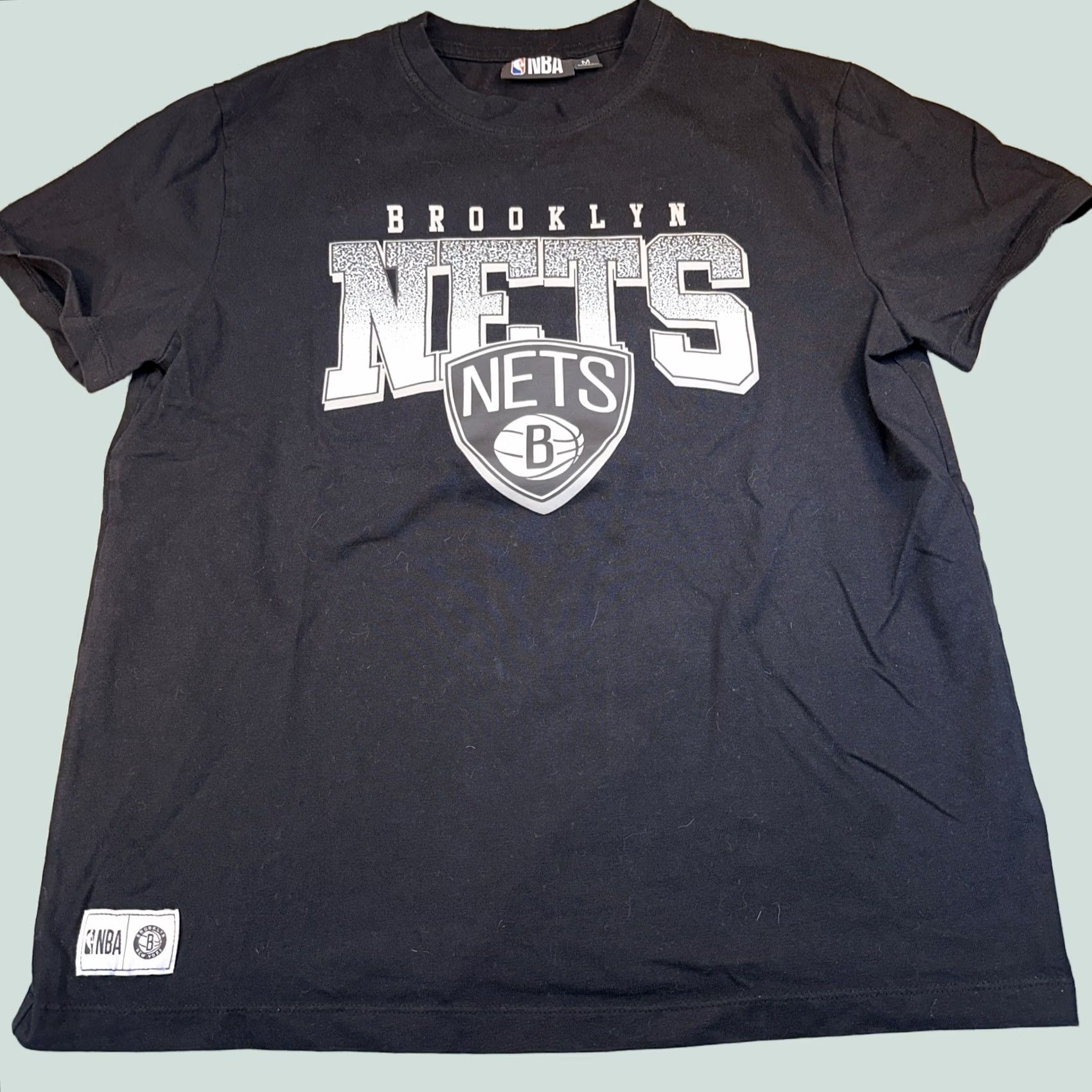 Primark BROOKLYN NETS T-Shirt - Men Medium Black 100% Cotton Short Sleeve Crew Neck Logo NBA Primark Shirt Size US M / EU 48-50 / 2 - 1 Thumbnail