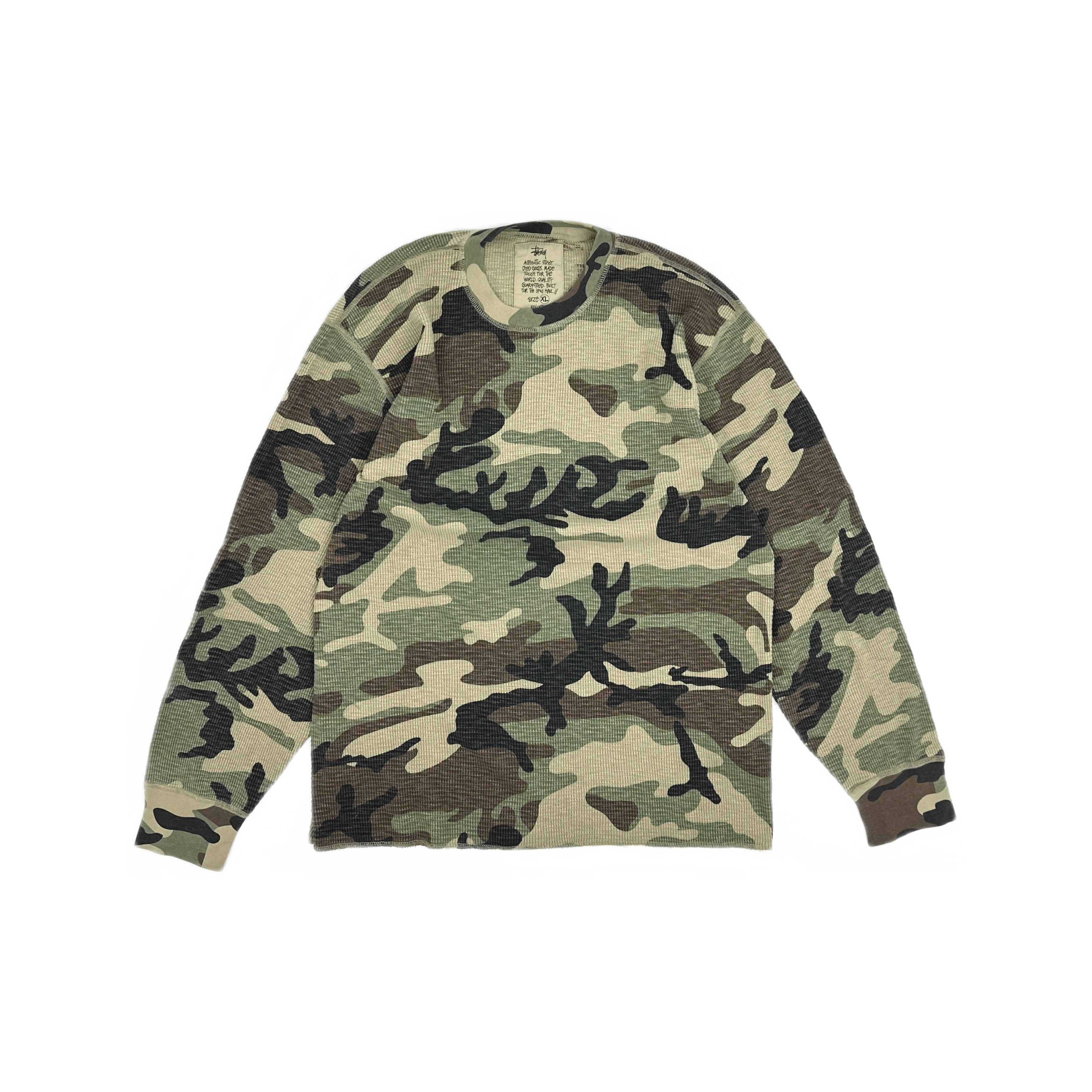 Stussy Stussy Camo Thermal Long Sleeve Shirt Size XL Size US XL / EU 56 / 4 - 1 Thumbnail