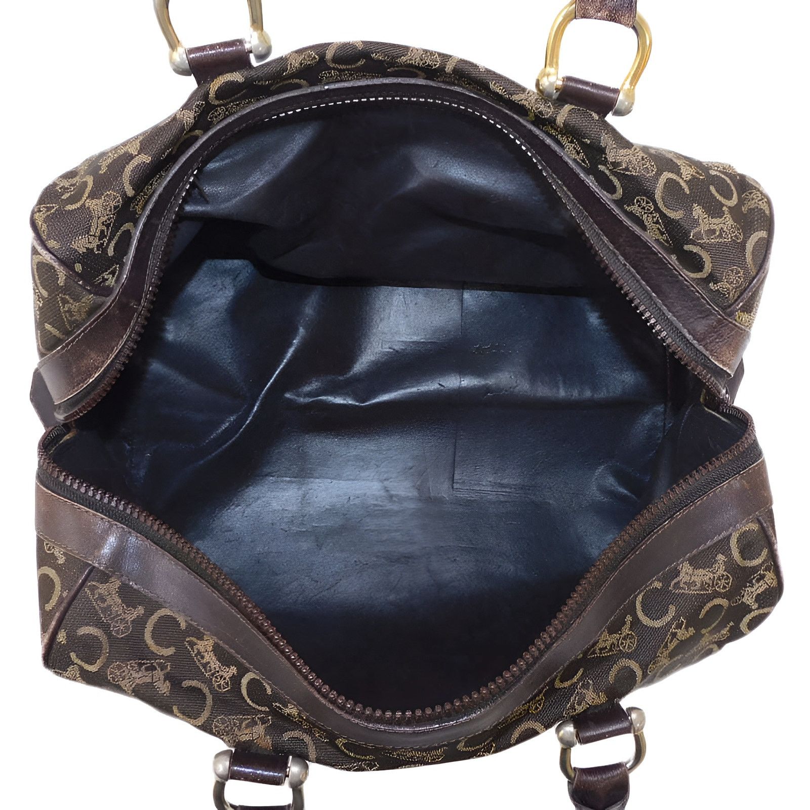 Celine CELINE C Macadam Canvas Hand Bag Brown Gold 001243 Size ONE SIZE - 7 Thumbnail