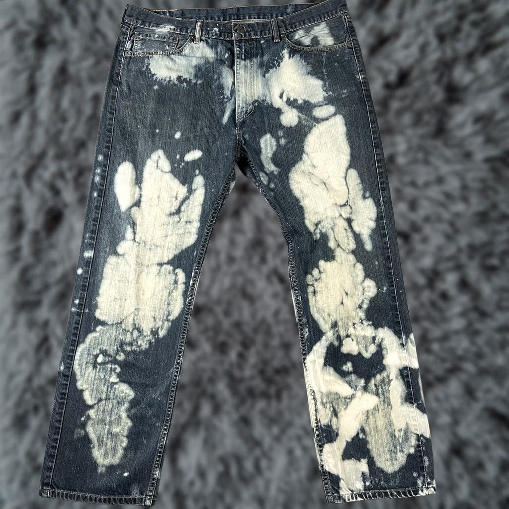 Denime Levis 505 Jeans 40x30 Acid Washed 80s 90s Rock N Roll Retro Denim Mens Size US 40 / EU 56 - 1 Thumbnail