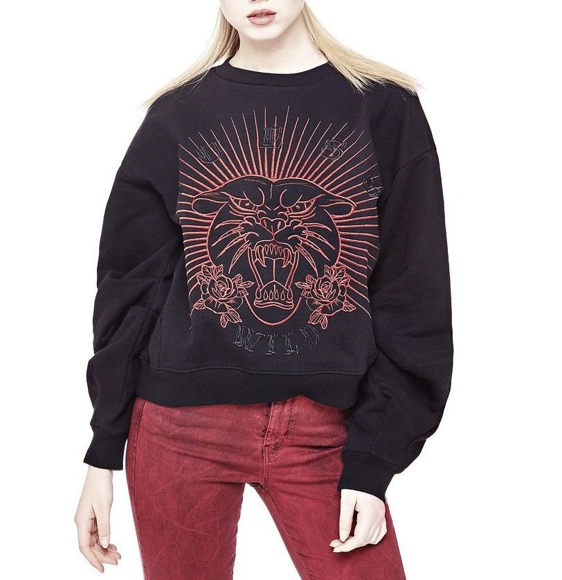 Guess Sweatshirt Guess Tiger Black Women Size XS / US 0-2 / IT 36-38 - 1 Thumbnail
