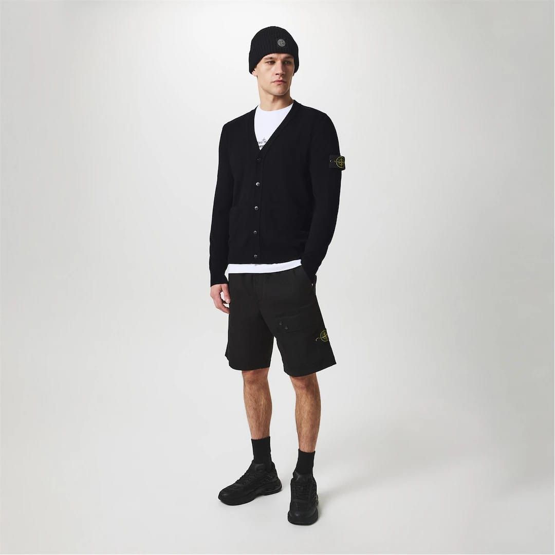 Stone Island o1g2r1mq0526 Patch Wool Cardigan in Black Size US M / EU 48-50 / 2 - 6 Thumbnail
