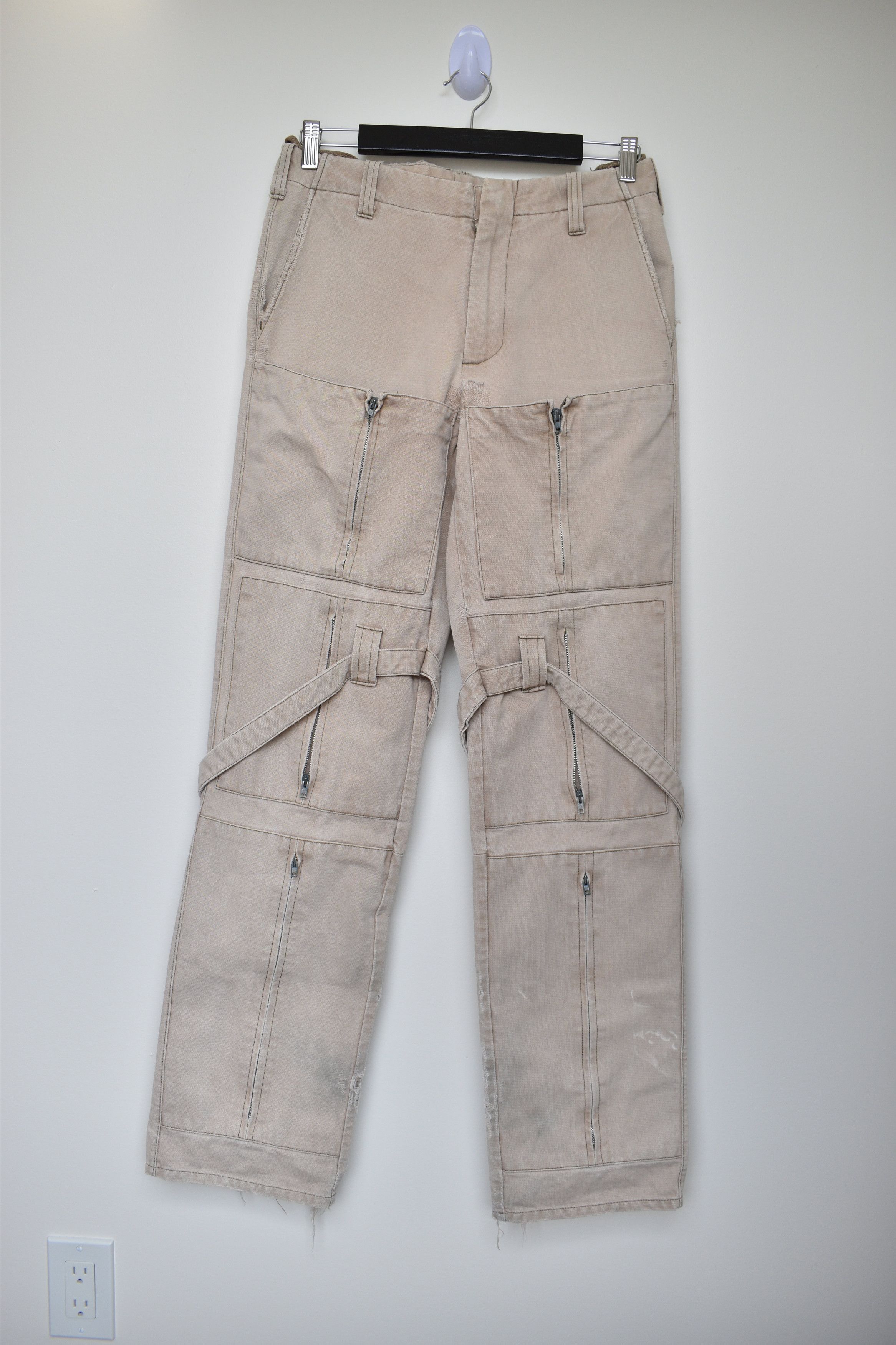 Helmut Lang Helmut Lang AW99 Multi Zip Pocket Bondage Flight Pants Size US 30 / EU 46 - 1 Thumbnail