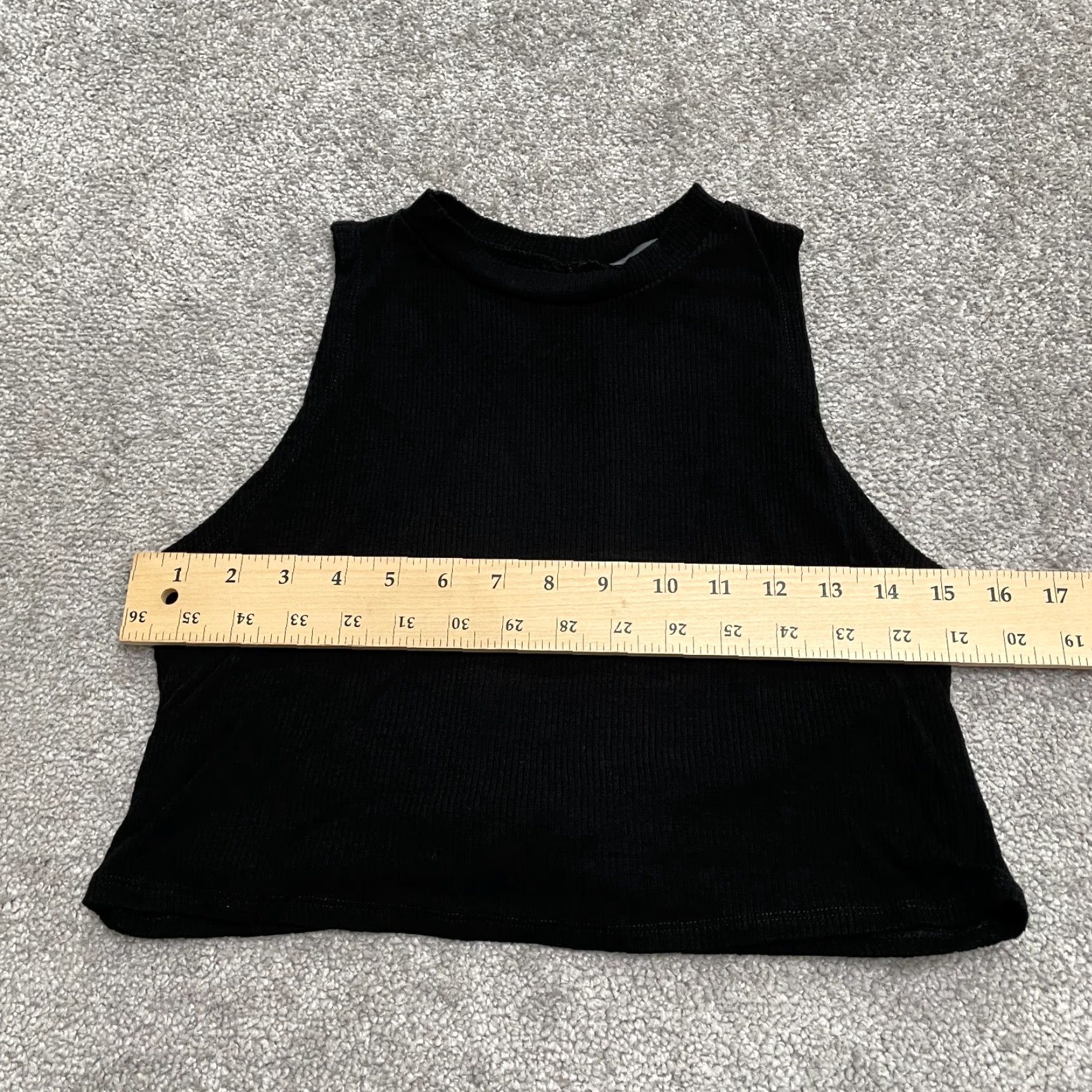 AQUA Aqua Cropped Top Womens M Black Backless Sleeveless Knit Tank Top Womens Size M / US 6-8 / IT 42-44 - 7 Thumbnail