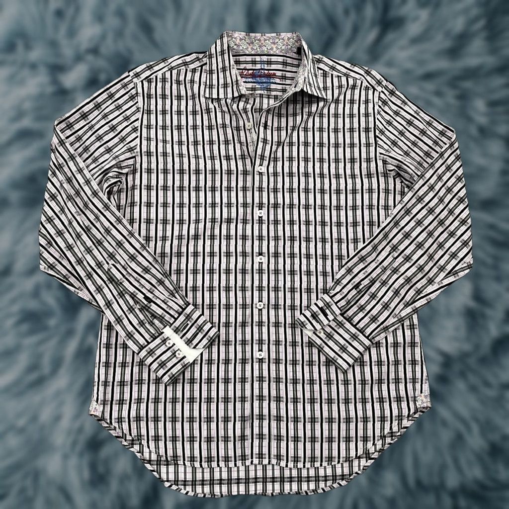 Robert Graham VINTAGE Robert Graham Shirt Adult Large Pink White Striped Button-Up Long Sleeve Mens L Size US L / EU 52-54 / 3 - 1 Thumbnail