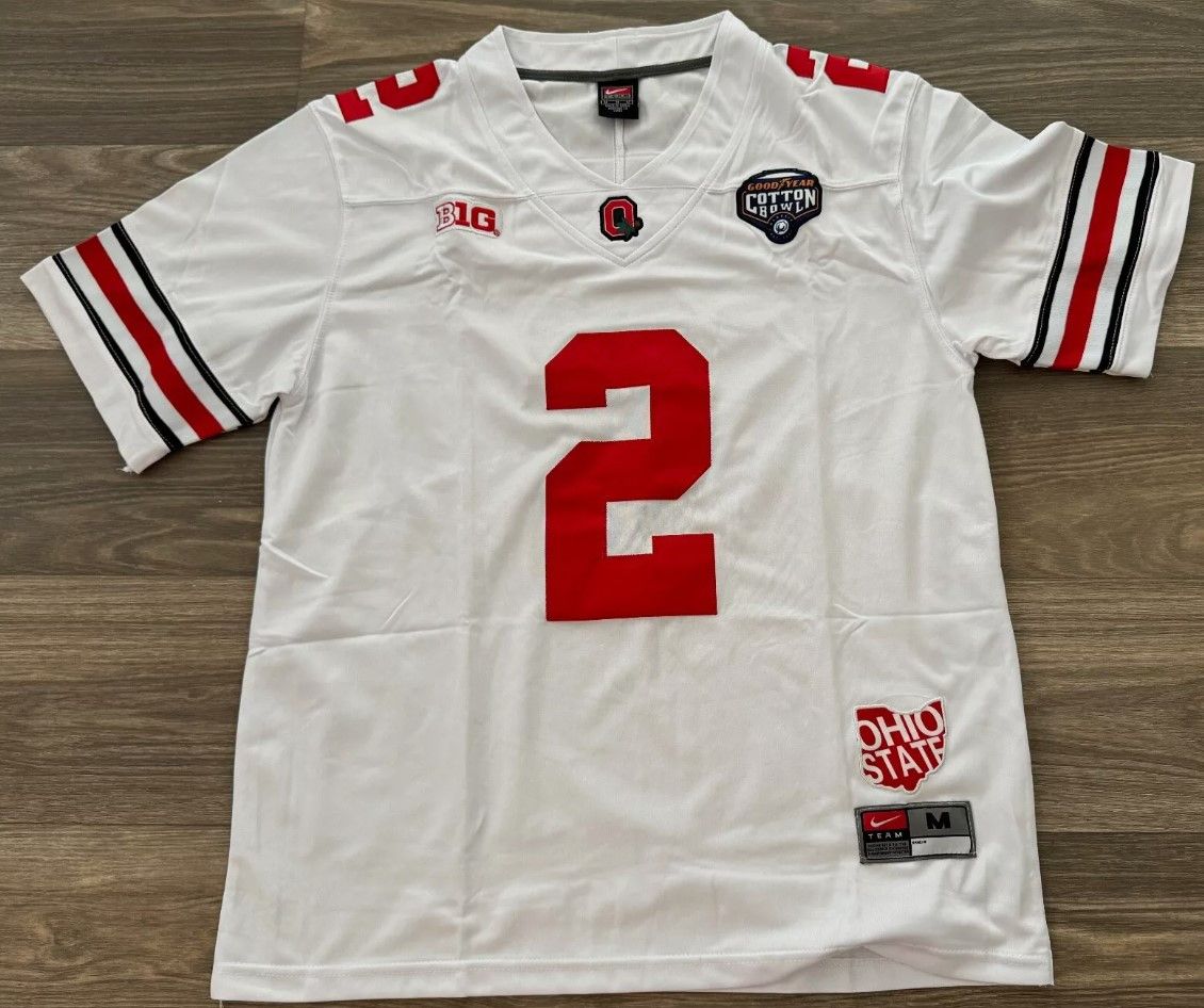 Other Men's Emeka Egbuka Ohio State Cotton Bowl White Jersey Size US S / EU 44-46 / 1 - 2 Thumbnail