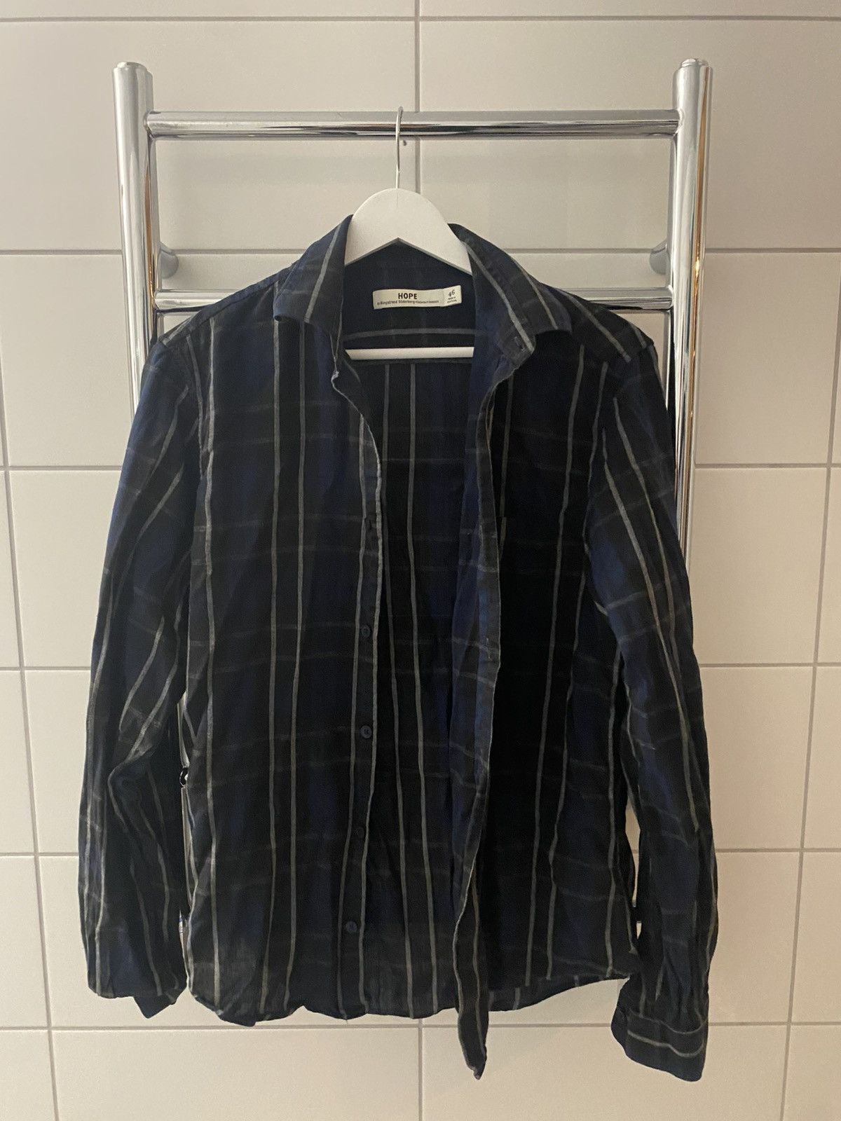 Hope Hope blue checkered shirt cropped Size US S / EU 44-46 / 1 - 1 Thumbnail