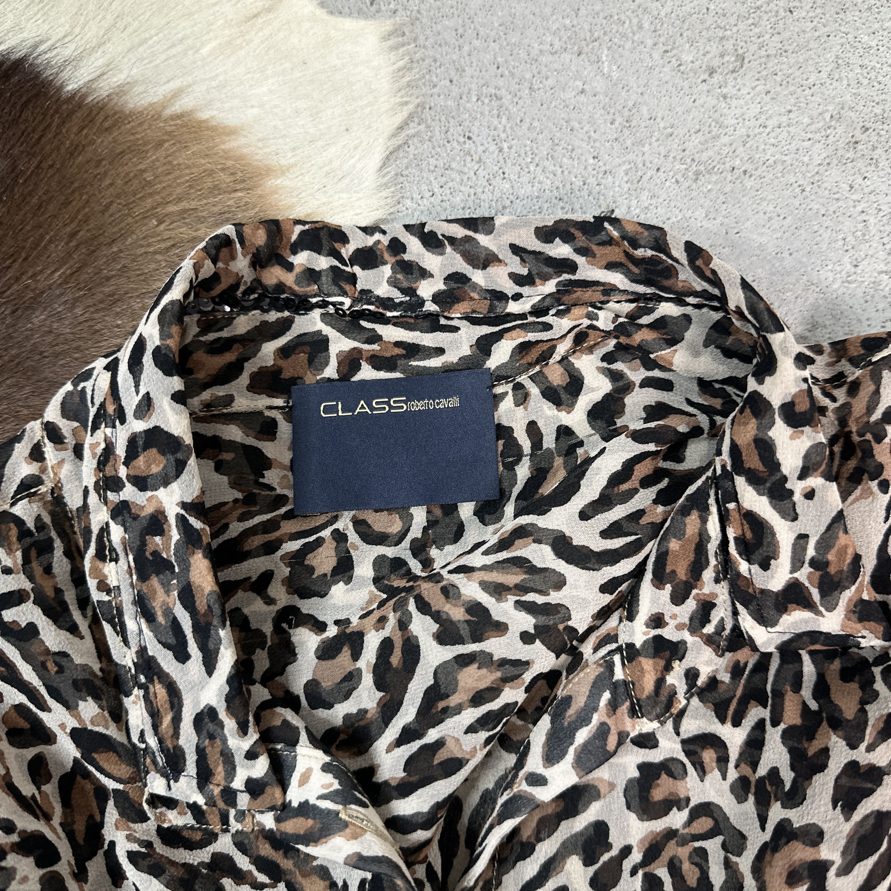 Vintage Vintage Cavalli Leopard Shirt Y2K Size S / US 4 / IT 40 - 3 Thumbnail