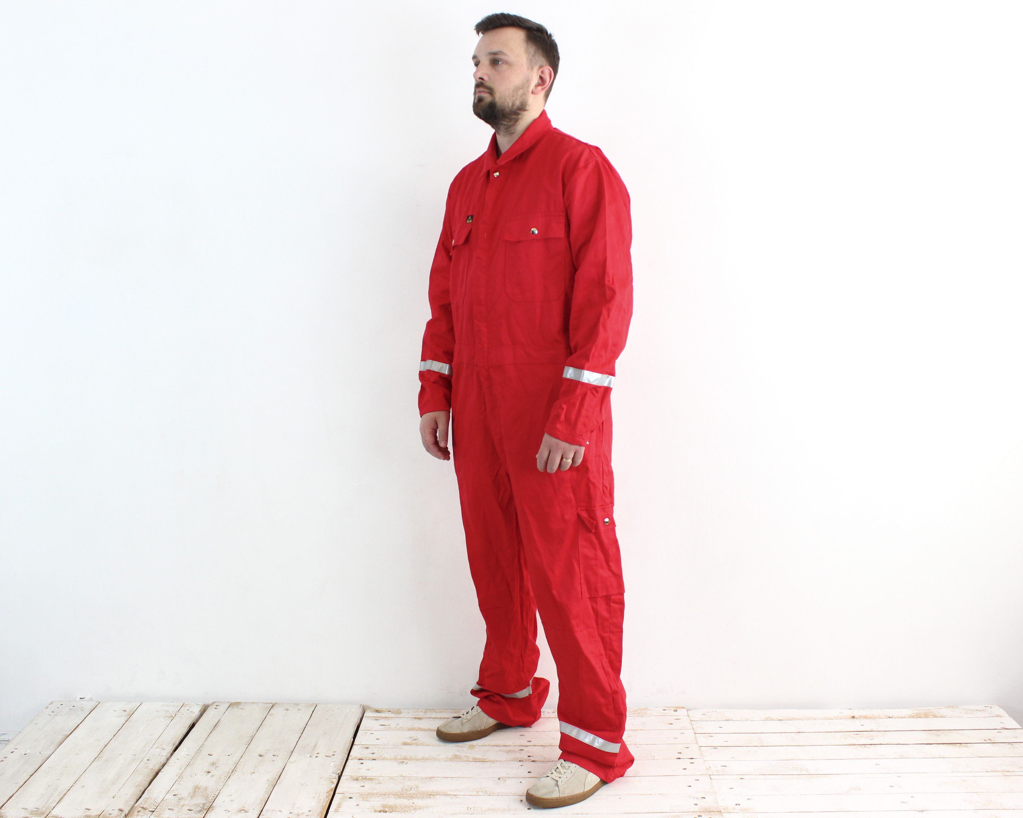 Vintage DALE Antiflame Pyrovatex KLM 2XL Reflective Work Boilersuit Size US 44 / EU 60 - 3 Thumbnail