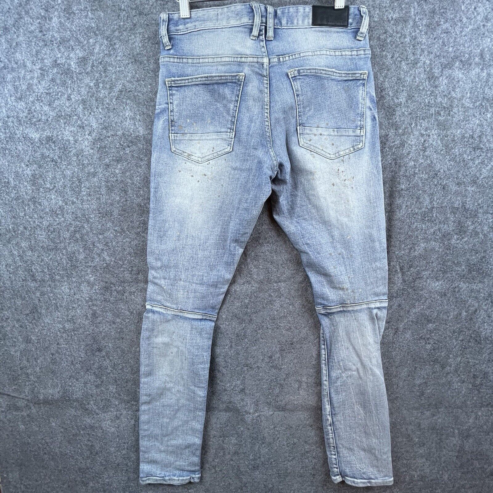 Smoke Rise Smoke Rise Jeans Mens 30 Skinny Paint Ripped Patches Varsity Size US 30 / EU 46 - 2 Thumbnail