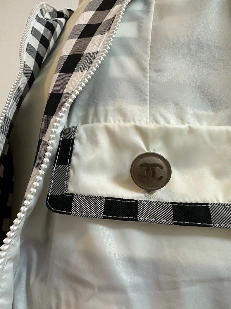 Chanel Chanel Black and white plaid lined jacket Size XXS / US 00 / IT 34 - 3 Thumbnail