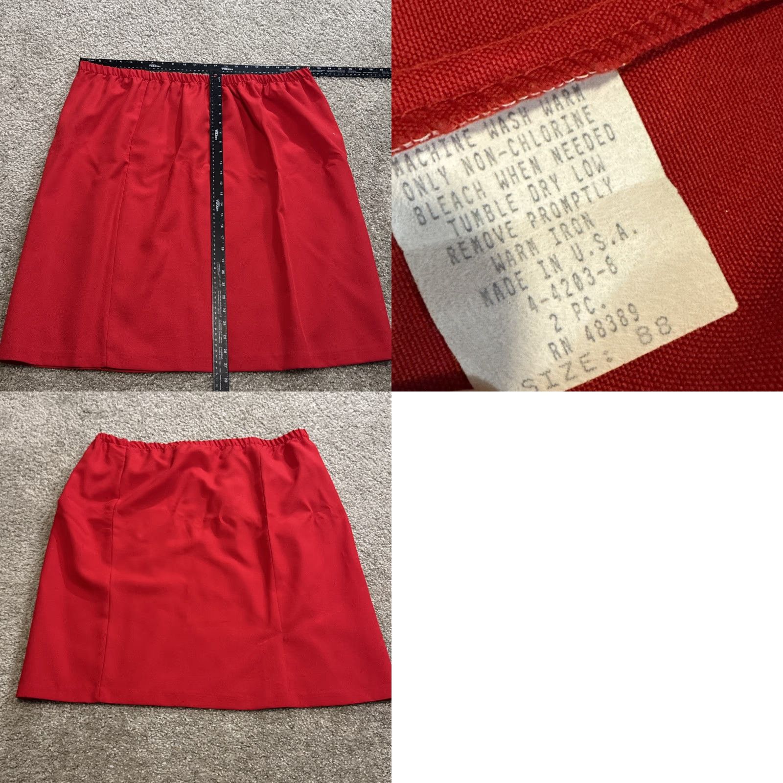 Vintage VINTAGE Lynn B for Ms Lea Women’s Business Suit Blazer Skirt 2X 3X Red Women’s Size 40" / US 18 - 8 Thumbnail