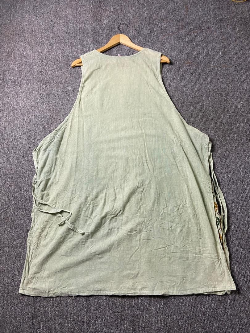 Japanese Brand Jagannath Embroidered Apron Long Dress (180) Size ONE SIZE - 2 Thumbnail