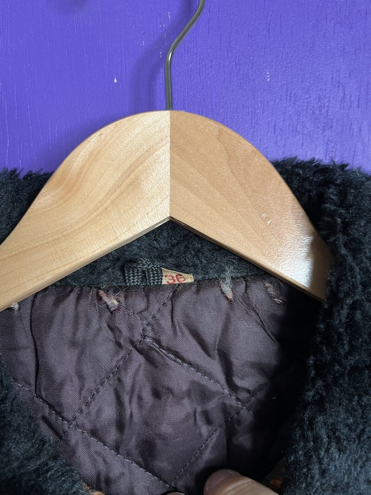 Vintage Vintage 70s Plaid fur collar airman’s jacket Size US M / EU 48-50 / 2 - 4 Thumbnail