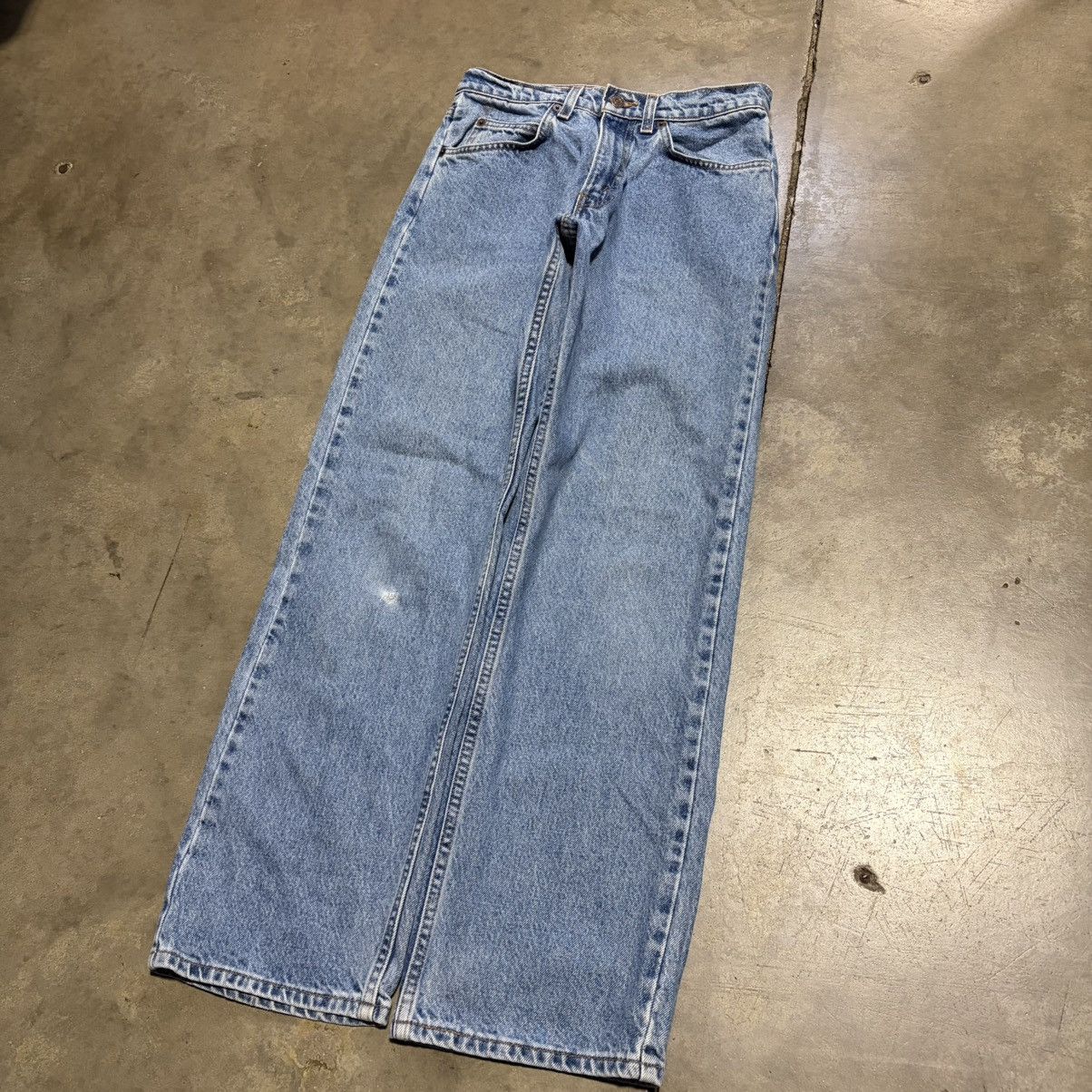 Levi's Vintage Levis 565 Orange Tag Wide Leg Baggy Denim Jeans 90s Size US 29 - 2 Thumbnail