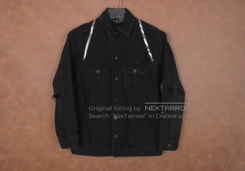 Alexander Wang Alexander Wang Black Denim Cold Shoulder Jacket. Size US XS / EU 42 / 0 - 1 Thumbnail