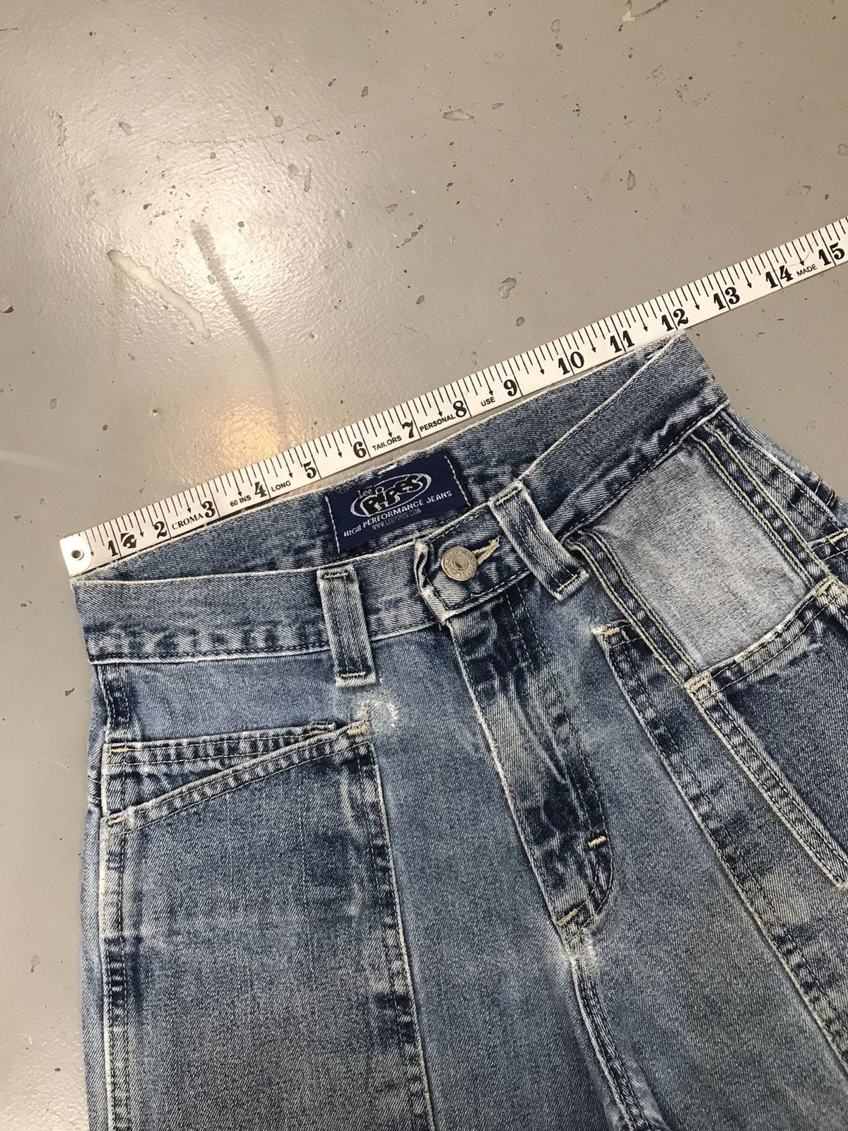 Lee Vintage pipes big pockets logo patched denim short Size 24" / US 00 / IT 34 - 4 Thumbnail