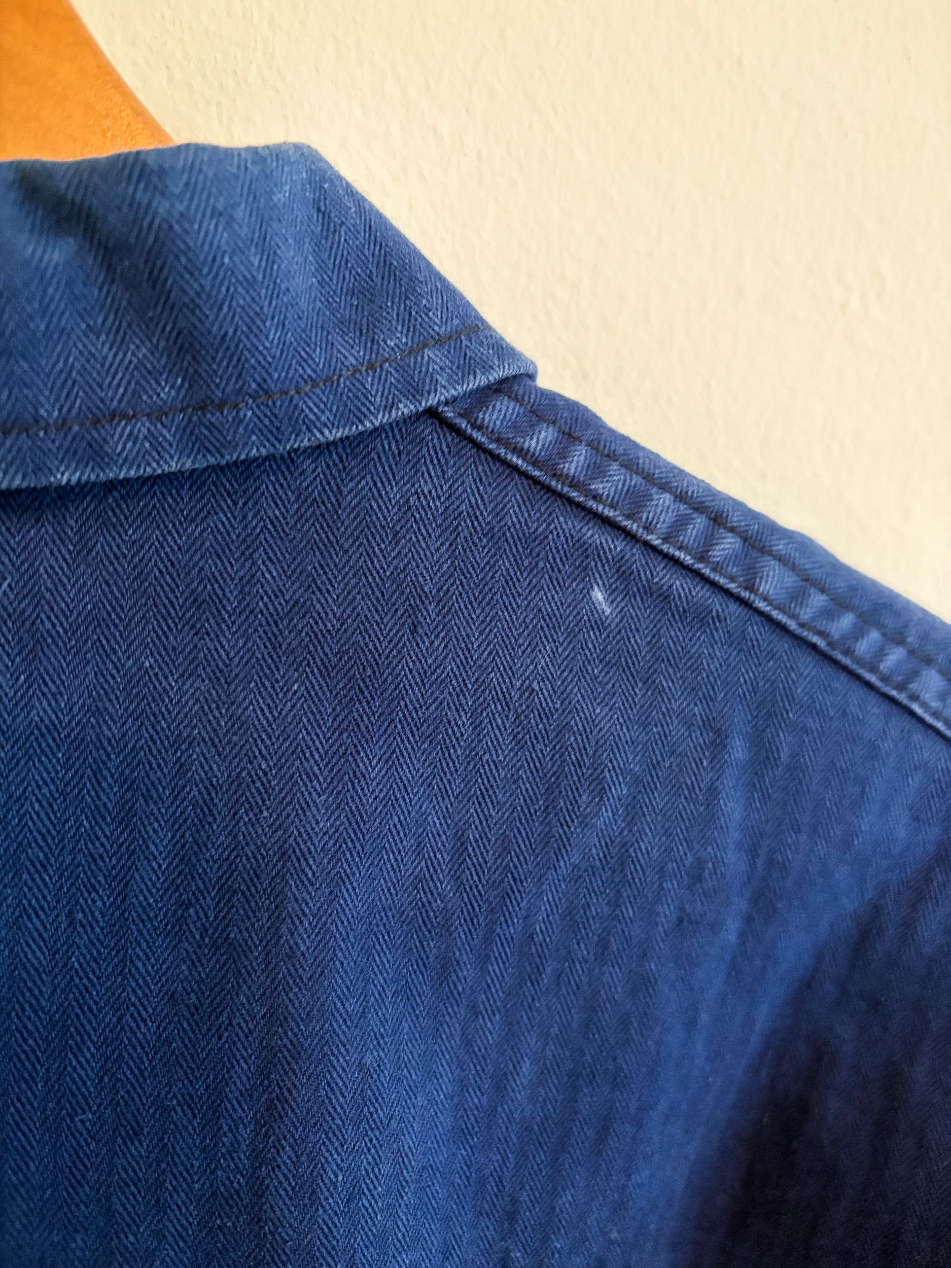 Vintage French Workwear Chore Coat - Indigo - Medium/Large Size US M / EU 48-50 / 2 - 5 Thumbnail