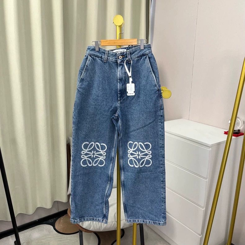 Loewe LOEWE Blue jeans with a logo on the back Size 42" / US 20 - 2 Thumbnail