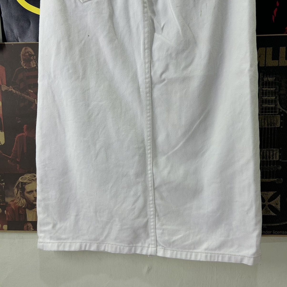 Designer Vintage Alicia Pageboy Denim White Skirt Size 27" / US 4 / IT 40 - 9 Thumbnail