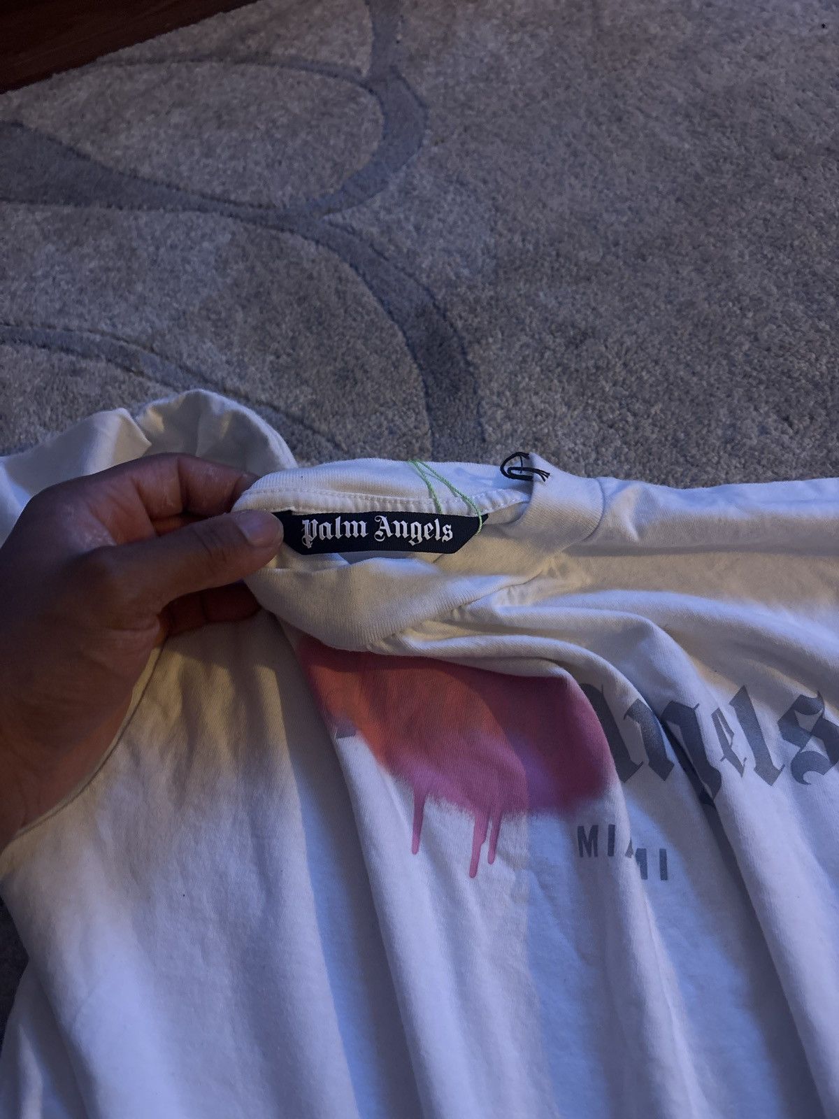 Palm Angels Palm Angels Pink Spray Miami T Shirt Size US XL / EU 56 / 4 - 3 Thumbnail