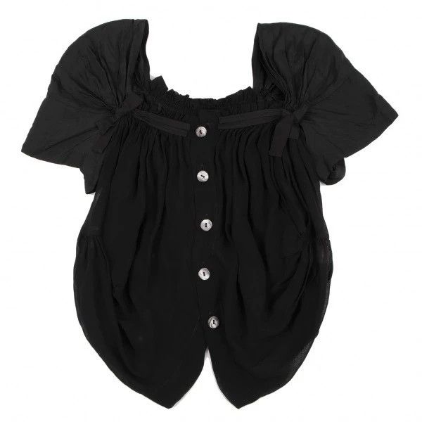 Comme des Garcons Comme Des Garcons Black Retro Big Button See-Through Top Size S / US 4 / IT 40 - 3 Thumbnail