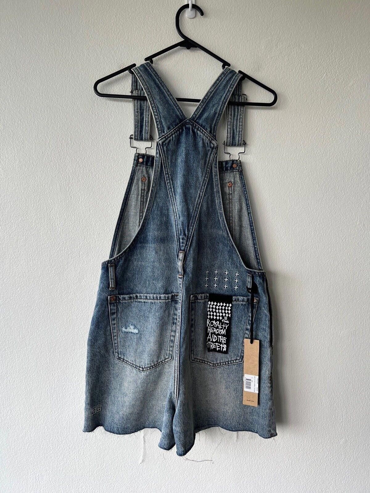 Ksubi new Ksubi womens dress jumpsuit shorts denim overall 24 6 Size 24" / US 00 / IT 34 - 4 Thumbnail