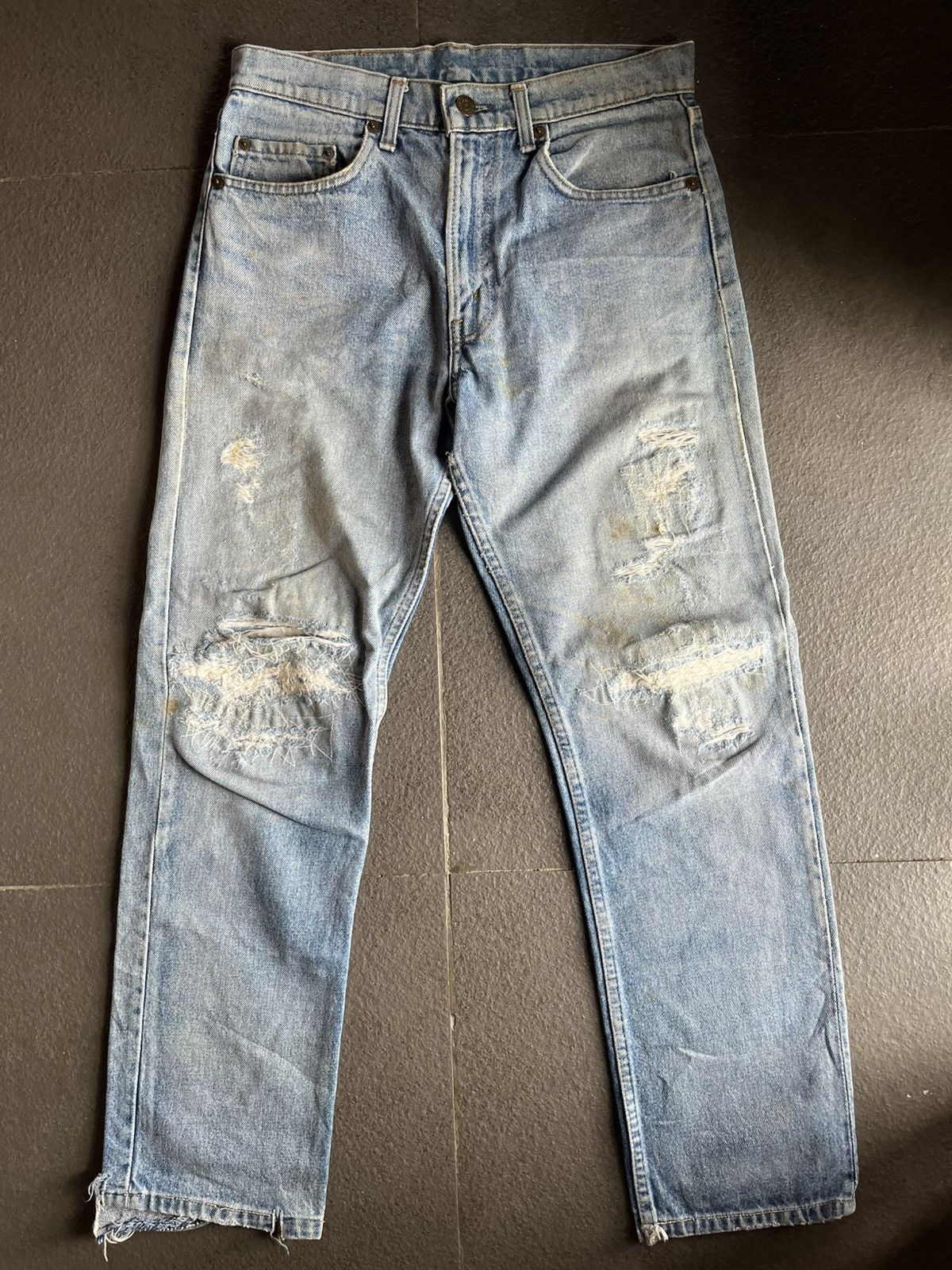 Levi's Vintage Levi’s 80’s 505 Distressed Faded Blue Size US 30 / EU 46 - 2 Thumbnail