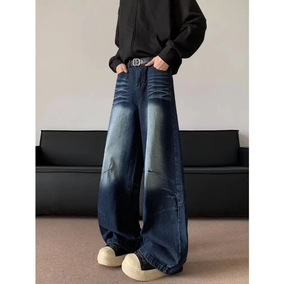 Japanese Brand Retro loose high street straight leg jeans Size US 32 / EU 48 - 1 Thumbnail