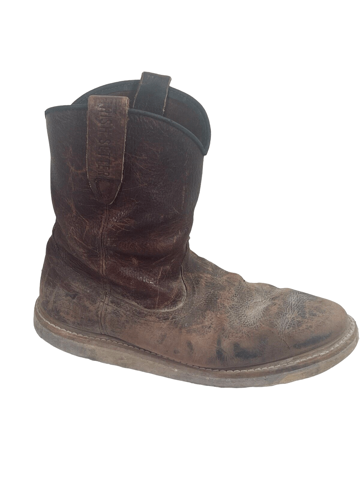 Red Wing vtg Irish Setter Destroyed Brown Leather Boots Size 12 Size US 12 / EU 45 - 2 Thumbnail