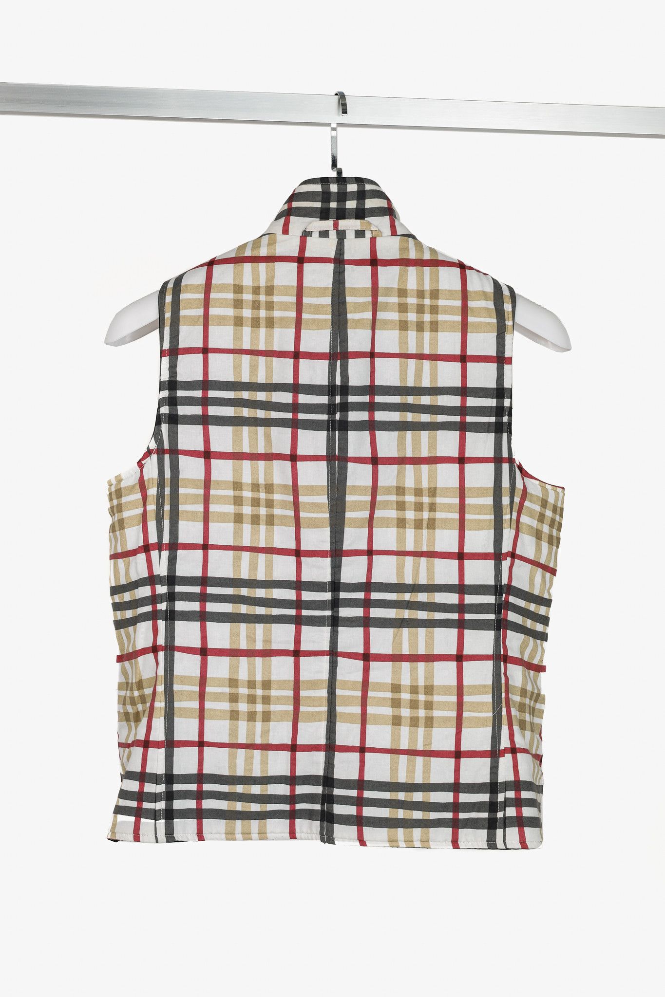 Burberry Buberry Reversible Black & White-Check Cotton Vest Size M / US 6-8 / IT 42-44 - 10 Thumbnail