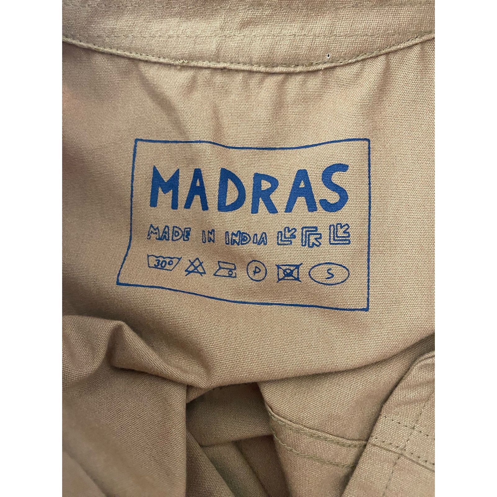 Other A.P.C. MADRAS Collared Button Up Cape Poncho Shirt Tan Size S / US 4 / IT 40 - 9 Thumbnail