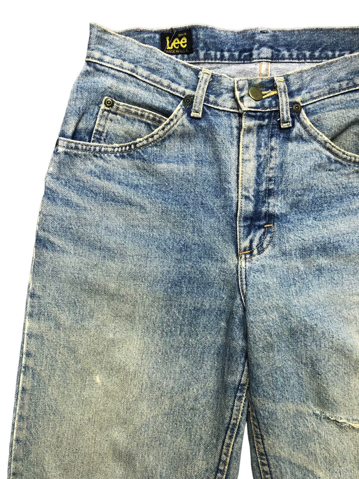 If Six Was Nine × Le Grande Bleu (L.G.B.) × Lee Vintage Lee Riders Distressed Jeans Made in USA Size US 30 / EU 46 - 3 Thumbnail