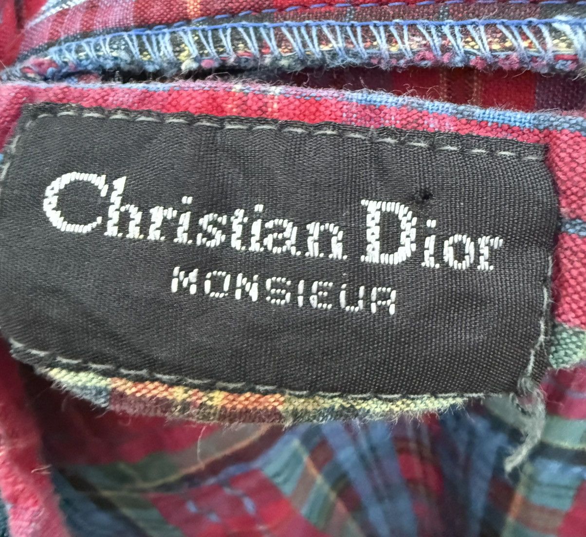 Christian Dior Monsieur Vintage 80’s Christian Dior Monsignor blue& red plaid robe Size ONE SIZE - 11 Thumbnail