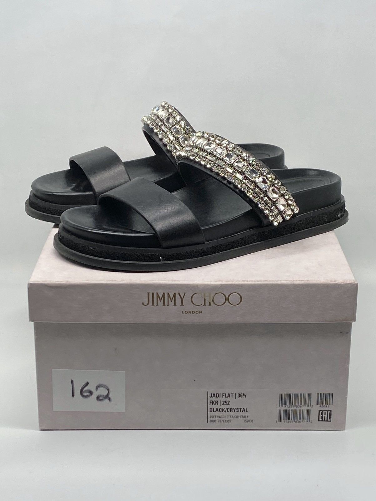 Jimmy Choo Jimmy Choo Jadi Crystal-Embellished Leather Slides size 36.5 Size US 6.5 / IT 36.5 - 15 Thumbnail
