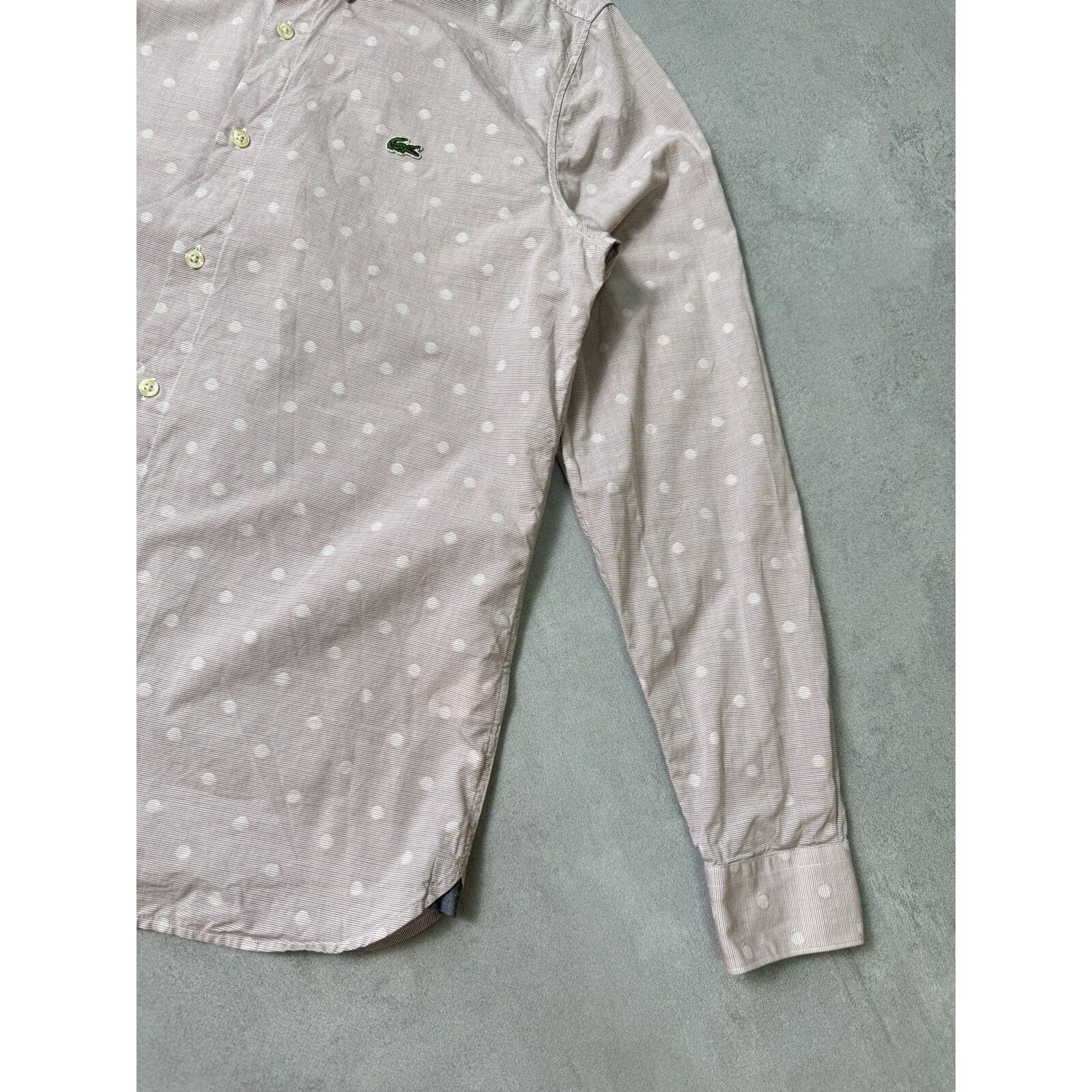 Lacoste Lacoste Live Men Button Up Shirt Size 41 Pink Dot Men Size US M / EU 48-50 / 2 - 5 Thumbnail