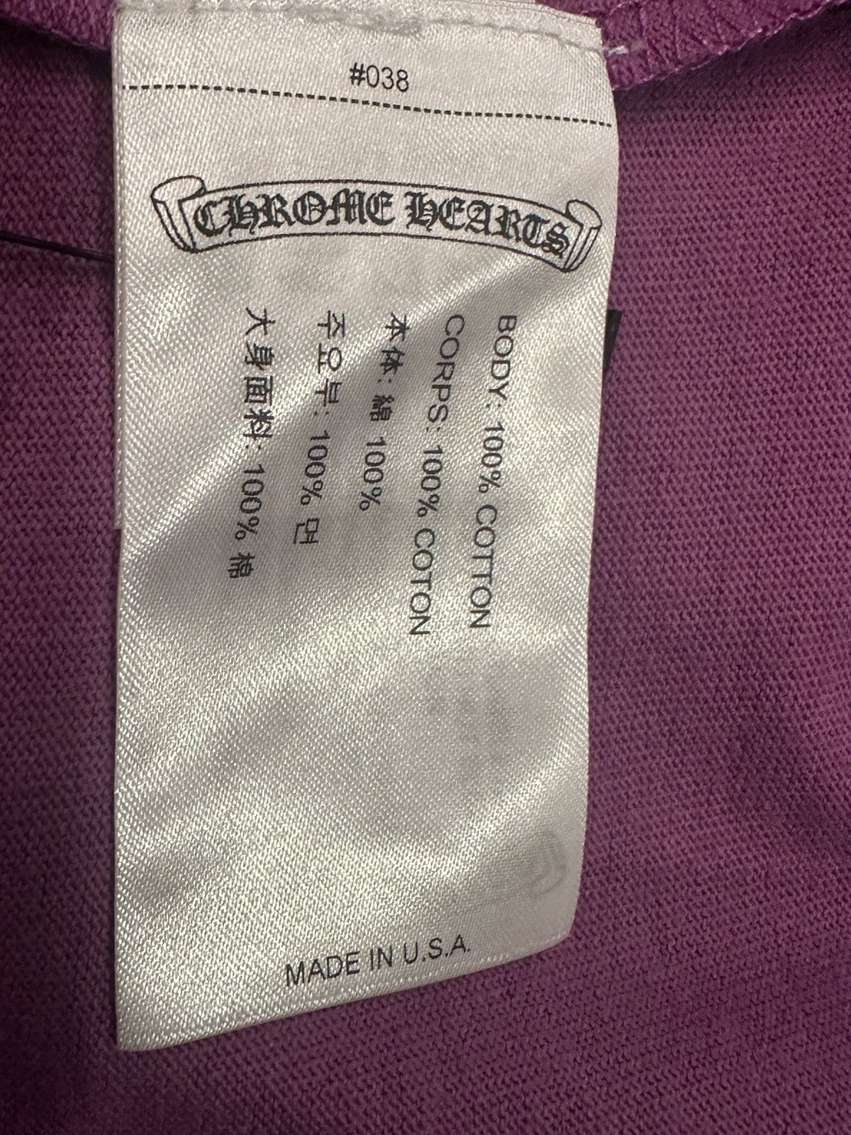 Chrome Hearts Chrome Hearts X Matty Boy Purple Tee XL Size US XL / EU 56 / 4 - 11 Thumbnail
