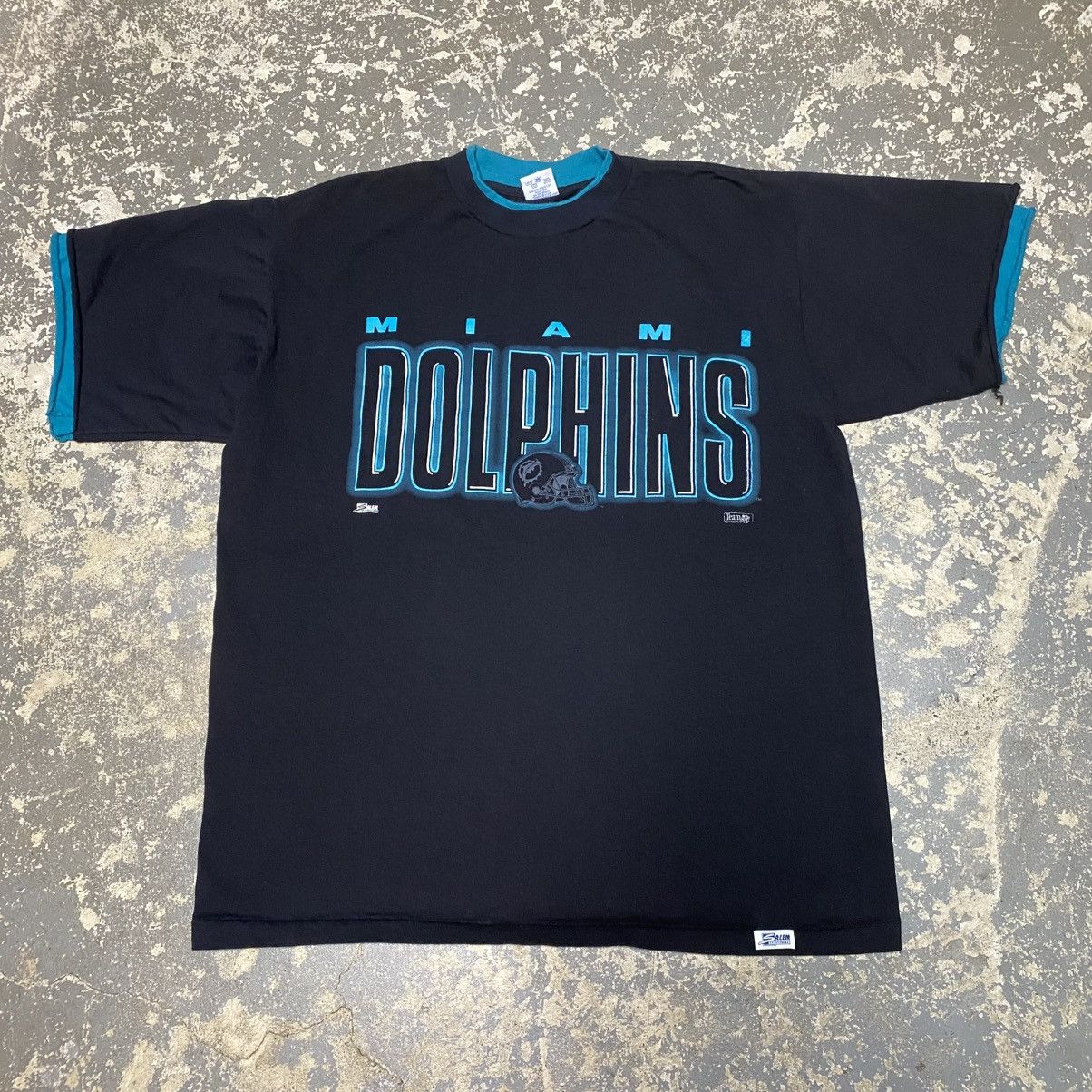 NFL × Salem Sportswear × Vintage Vintage Miami Dolphins NFL Salem Sportswear Tshirt Size US XL / EU 56 / 4 - 1 Thumbnail
