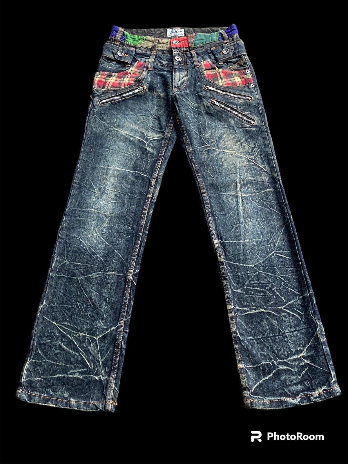 Tornado Mart Japanese Patina Bondage Mud Rusty Lightning Distressed Jeans Size US 30 / EU 46 - 2 Thumbnail